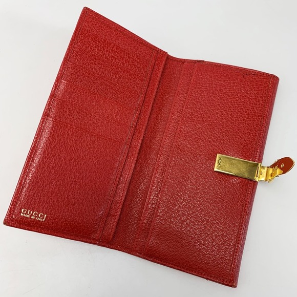 Gucci W hook Red Long Wallet C - Picture 3 of 7
